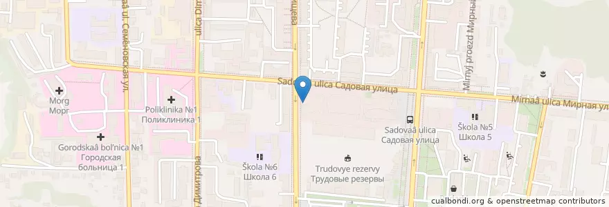 Mapa de ubicacion de Россельхозбанк en Russland, Föderationskreis Zentralrussland, Oblast Kursk, Курский Район, Городской Округ Курск.