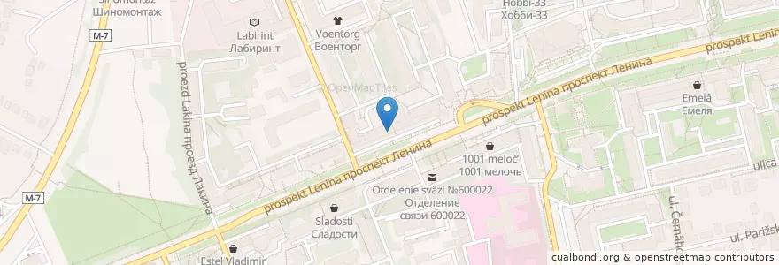 Mapa de ubicacion de Сбербанк en Rússia, Distrito Federal Central, Владимирская Область, Городской Округ Владимир.