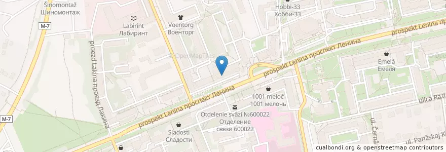 Mapa de ubicacion de Наша Аптека 35 en Россия, Центральный Федеральный Округ, Владимирская Область, Городской Округ Владимир.
