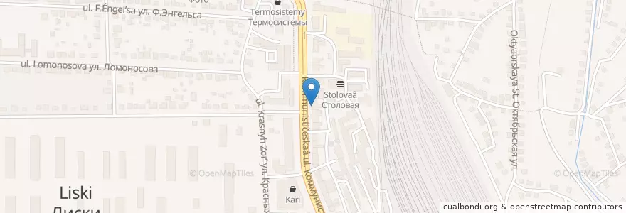 Mapa de ubicacion de "Новые медицинские технологии" en Russia, Central Federal District, Voronezh Oblast, Liskinsky District, Городское Поселение Лиски.