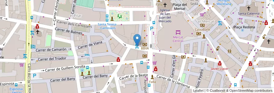 Mapa de ubicacion de 147 Peu de la Creu - Reixes en 西班牙, Comunitat Valenciana, 華倫西亞, Comarca De València, València.
