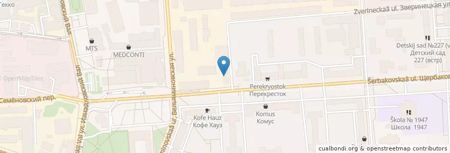 Mapa de ubicacion de Горздрав en Russia, Distretto Federale Centrale, Москва, Восточный Административный Округ, Район Соколиная Гора.