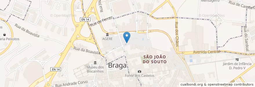 Mapa de ubicacion de Largo de Conde Agrolongo en Portugal, Norte, Braga, Cávado, Braga.