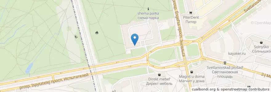 Mapa de ubicacion de Индокитай en Rusland, Северо-Западный Федеральный Округ, Oblast Leningrad, Sint-Petersburg, Выборгский Район.