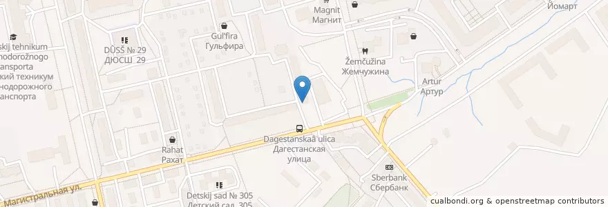 Mapa de ubicacion de Башхимфарм en روسيا, Приволжский Федеральный Округ, باشقورستان, Городской Округ Уфа.