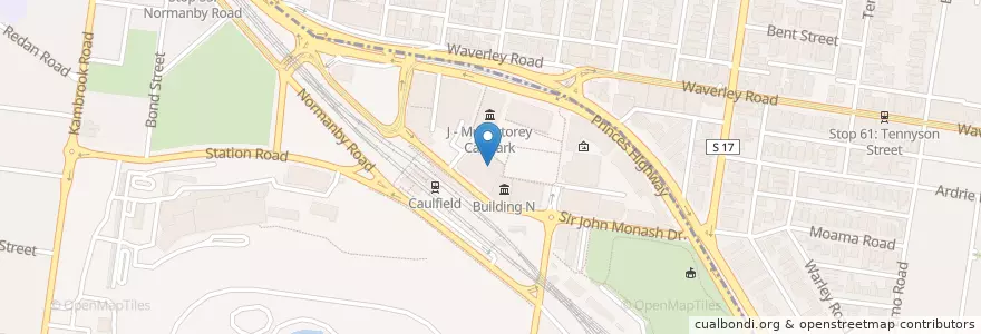 Mapa de ubicacion de Cafe Monsu en オーストラリア, ビクトリア, City Of Glen Eira.