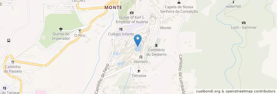 Mapa de ubicacion de Lago en Португалия, Monte.