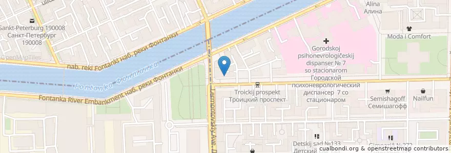 Mapa de ubicacion de Сбербанк en Rusia, Северо-Западный Федеральный Округ, Óblast De Leningrado, San Petersburgo, Адмиралтейский Район, Округ Измайловское.
