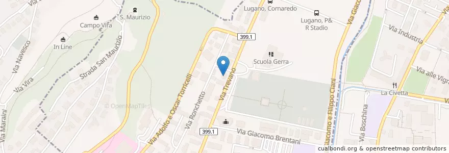 Mapa de ubicacion de livingroom en Suisse, Tessin, District De Lugano, Circolo Di Lugano Ovest.