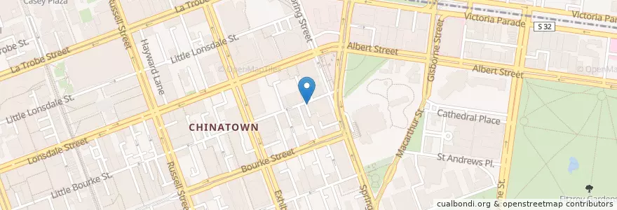 Mapa de ubicacion de Mrs. Parma's en Australien, Victoria, City Of Melbourne.