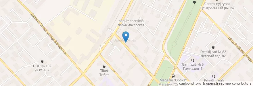 Mapa de ubicacion de Отделение связи 680038 en Russie, District Fédéral Extrême-Oriental, Kraï De Khabarovsk, Городской Округ Хабаровск.