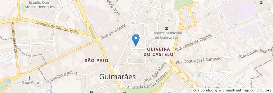 Mapa de ubicacion de Histórico by Papa Boa en البرتغال, المنطقة الشمالية (البرتغال), براغا, Ave, Guimarães, Oliveira, São Paio E São Sebastião.