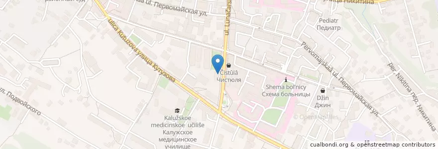 Mapa de ubicacion de Аптекарь en Russia, Distretto Federale Centrale, Калужская Область, Городской Округ Калуга.
