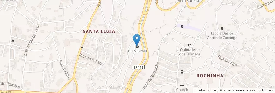 Mapa de ubicacion de Clinispad en 葡萄牙, Funchal (Santa Luzia), Funchal (Santa Maria Maior).