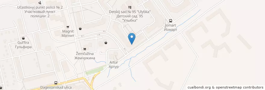Mapa de ubicacion de Поликлиника № 47 en روسيا, Приволжский Федеральный Округ, باشقورستان, Городской Округ Уфа.