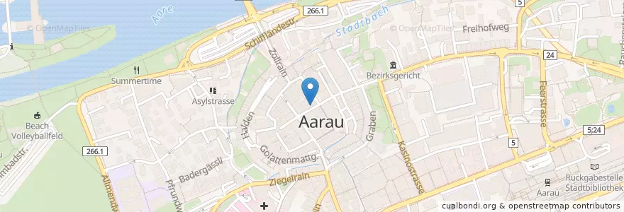 Mapa de ubicacion de Max & Moritz en Svizzera, Argovia, Bezirk Aarau, Aarau.