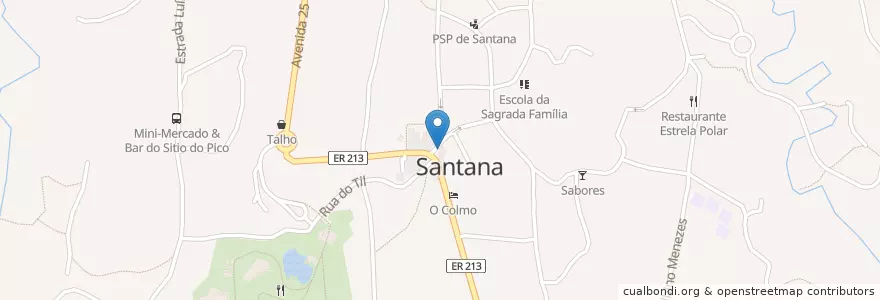Mapa de ubicacion de Farmácia Solanja en البرتغال, Santana, Santana.