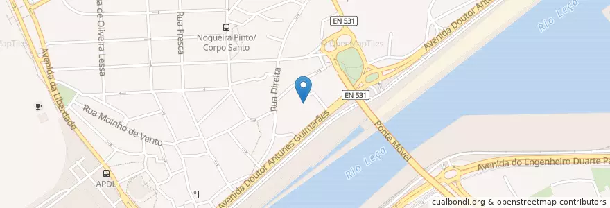 Mapa de ubicacion de Posto de Abastecimento Alves Bandeira en Portogallo, Nord, Porto, Área Metropolitana Do Porto, Matosinhos, Matosinhos E Leça Da Palmeira.