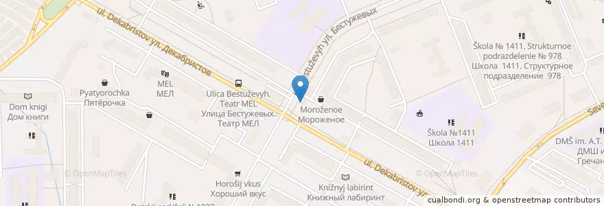 Mapa de ubicacion de Столички en Russie, District Fédéral Central, Moscou, Северо-Восточный Административный Округ, Район Отрадное.