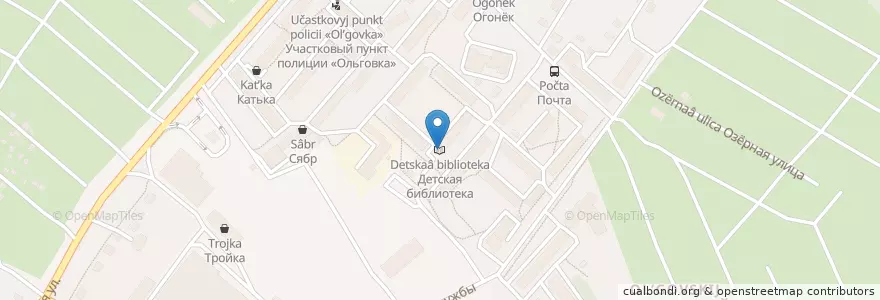 Mapa de ubicacion de Детская библиотека en Rússia, Distrito Federal Central, Oblast De Kaluga, Городской Округ Калуга.