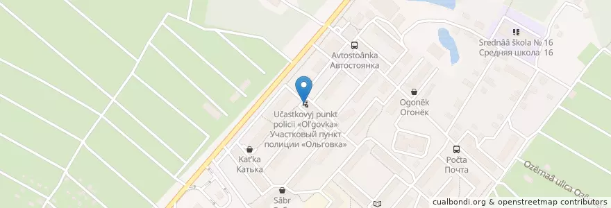 Mapa de ubicacion de Участковый пункт полиции «Ольговка» en Rusia, Distrito Federal Central, Óblast De Kaluga, Городской Округ Калуга.