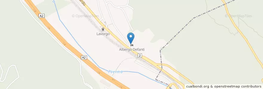 Mapa de ubicacion de Albergo Defanti en Switzerland, Ticino, Distretto Di Leventina, Circolo Di Faido, Faido.