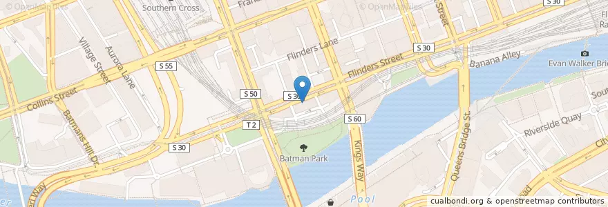 Mapa de ubicacion de Nando's en Australia, Victoria, City Of Melbourne.
