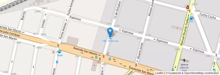 Mapa de ubicacion de 148 - Paternal en Argentina, Autonomous City Of Buenos Aires, Autonomous City Of Buenos Aires.