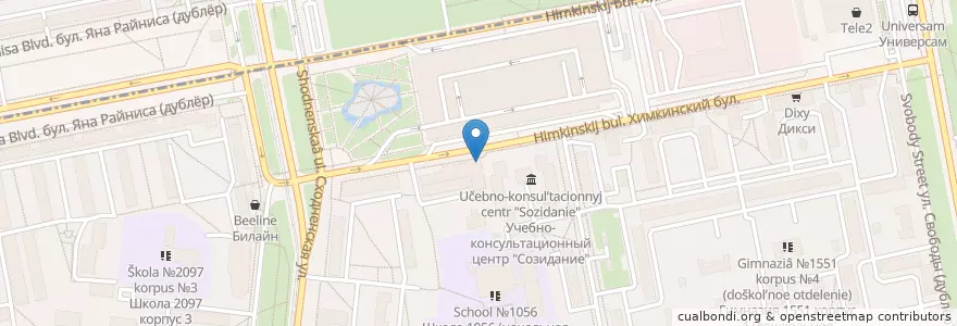 Mapa de ubicacion de Сбербанк en Russia, Distretto Federale Centrale, Москва, Северо-Западный Административный Округ.