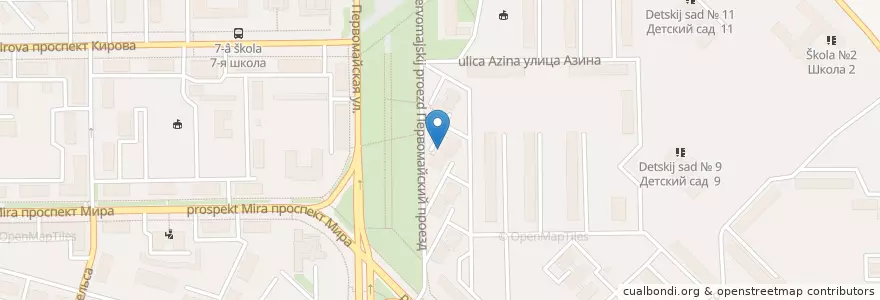 Mapa de ubicacion de кулинария Арлекино en Russie, District Fédéral De La Volga, Oblast De Kirov, Городской Округ Кирово-Чепецк.