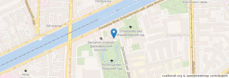 Mapa de ubicacion de Литературное en Rusland, Северо-Западный Федеральный Округ, Oblast Leningrad, Sint-Petersburg, Адмиралтейский Район, Округ Измайловское.