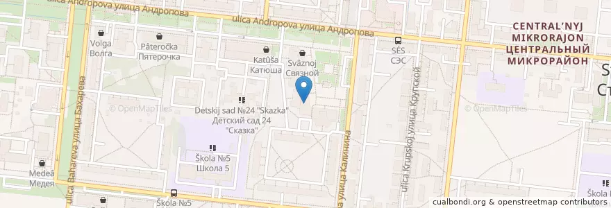 Mapa de ubicacion de Центральная библиотека en 俄罗斯/俄羅斯, Центральный Федеральный Округ, 莫斯科州, Городской Округ Ступино.