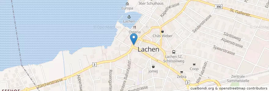 Mapa de ubicacion de D.O.C. en スイス, Schwyz, March, Lachen.
