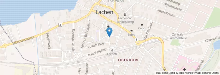 Mapa de ubicacion de Friedeck en Svizzera, Svitto, March, Lachen.