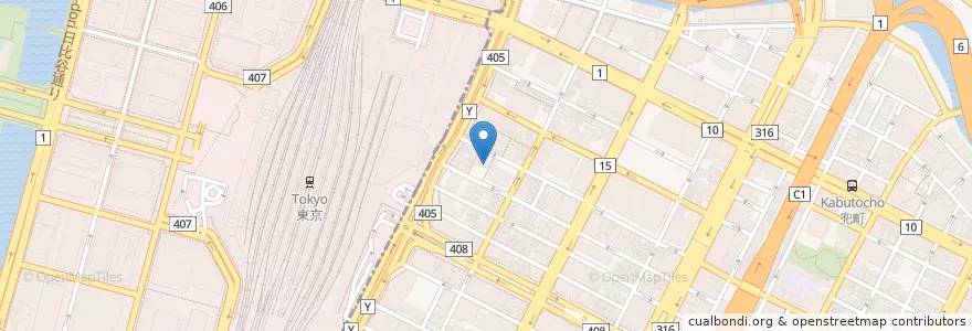 Mapa de ubicacion de グリル・シャトー(GRILL CHATEAO) en Japan, 東京都, 中央区.