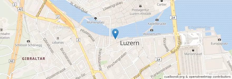 Mapa de ubicacion de Opus en Schweiz/Suisse/Svizzera/Svizra, Luzern, Luzern.