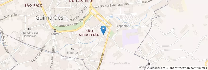 Mapa de ubicacion de ETC en 葡萄牙, 北部大區, Braga, Ave, Guimarães, Oliveira, São Paio E São Sebastião.