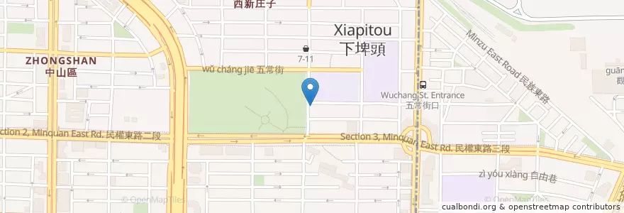 Mapa de ubicacion de 龍江路郵局 en تايوان, تايبيه الجديدة, تايبيه, 松山區.