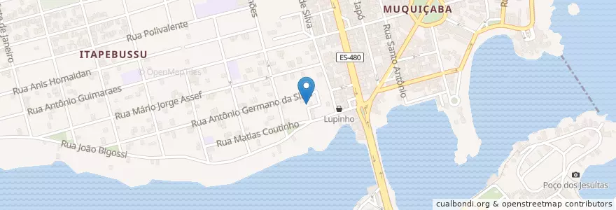 Mapa de ubicacion de Portal do Ceu en Brasil, Região Sudeste, Espírito Santo, Microrregião Guarapari, Região Geográfica Intermediária De Vitória, Guarapari, Região Metropolitana Da Grande Vitória.