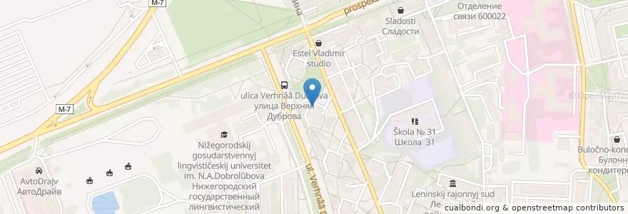 Mapa de ubicacion de Отделение связи №600036 en Russie, District Fédéral Central, Oblast De Vladimir, Городской Округ Владимир.