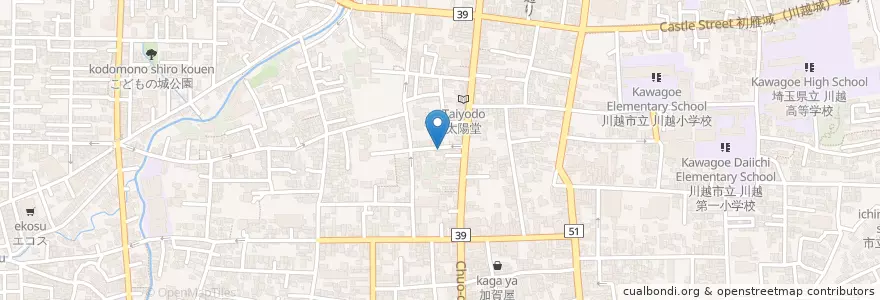 Mapa de ubicacion de ととり en Jepun, 埼玉県, 川越市.
