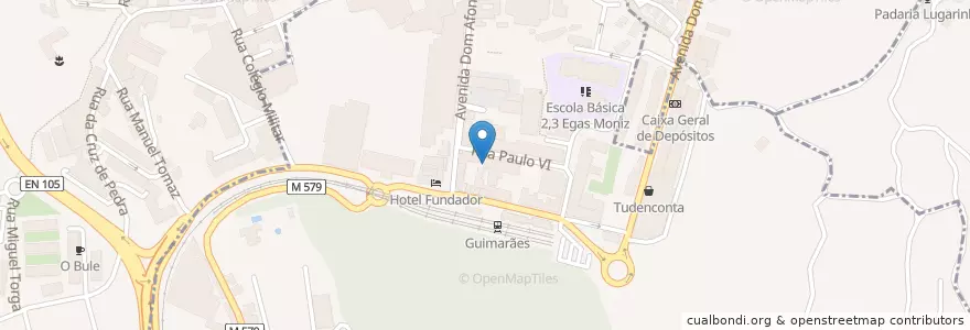 Mapa de ubicacion de Snack-Bar Recantos en Portugal, Norte, Braga, Ave, Guimarães, Urgezes.