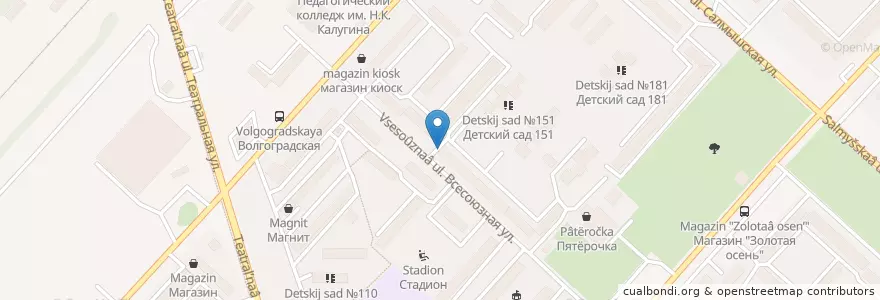 Mapa de ubicacion de Оренбург 460056 en Rússia, Приволжский Федеральный Округ, Оренбургская Область, Городской Округ Оренбург.