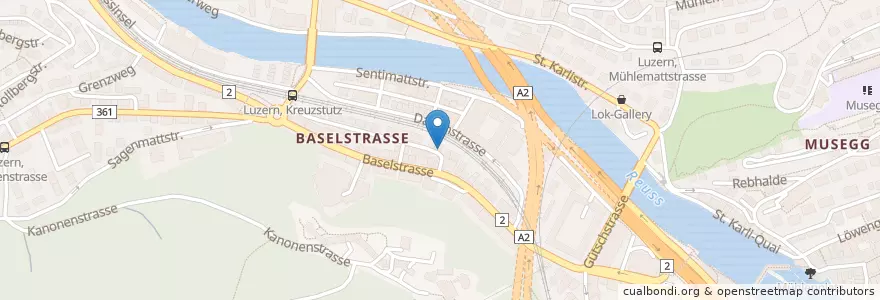 Mapa de ubicacion de Bar Berlin en سويسرا, Luzern, Luzern.