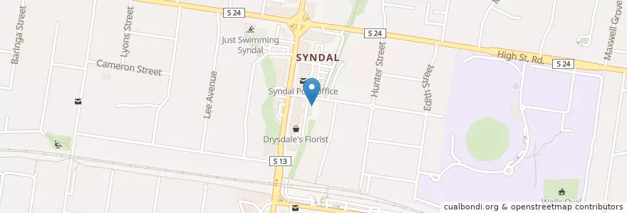Mapa de ubicacion de Syndal Pre-School en Australia, Victoria, City Of Monash.