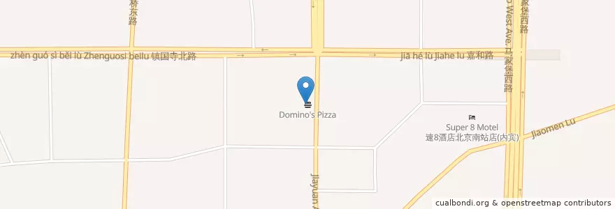 Mapa de ubicacion de Domino's Pizza en China, Beijing, Hebei, Fengtai District.