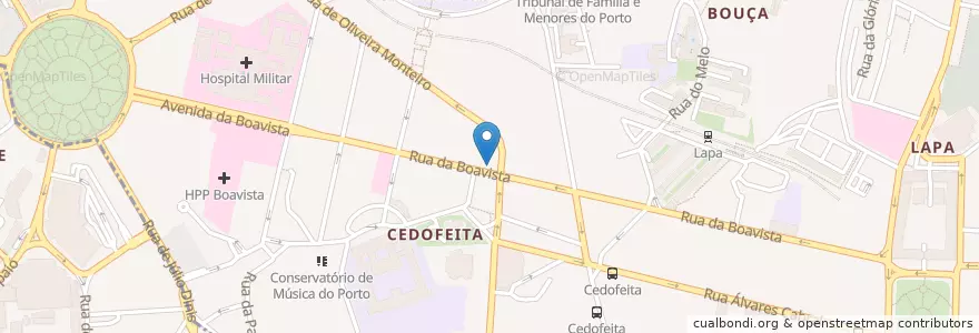 Mapa de ubicacion de A Pasta - Boavista en پرتغال, Norte, Área Metropolitana Do Porto, Porto, Porto, Cedofeita, Santo Ildefonso, Sé, Miragaia, São Nicolau E Vitória.