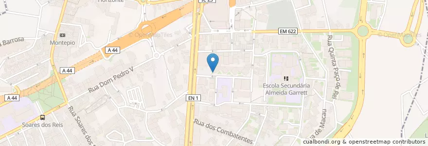 Mapa de ubicacion de Café Cocos en 포르투갈, 노르트 지방, Área Metropolitana Do Porto, 포르투, Vila Nova De Gaia, Mafamude E Vilar Do Paraíso.