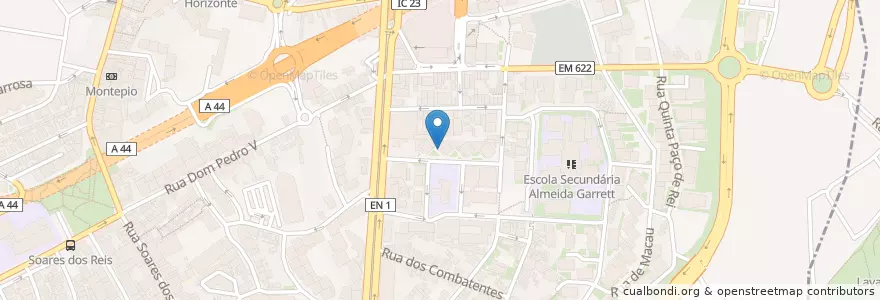 Mapa de ubicacion de Café Glass en ポルトガル, ノルテ, Área Metropolitana Do Porto, Porto, Vila Nova De Gaia, Mafamude E Vilar Do Paraíso.