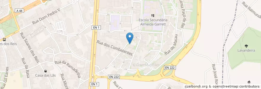 Mapa de ubicacion de Mórmons en البرتغال, المنطقة الشمالية (البرتغال), Área Metropolitana Do Porto, بورتو, Vila Nova De Gaia, Mafamude E Vilar Do Paraíso.